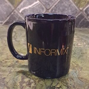 Informix Cobalt Blue and Gold Ceramic Coffee Mug